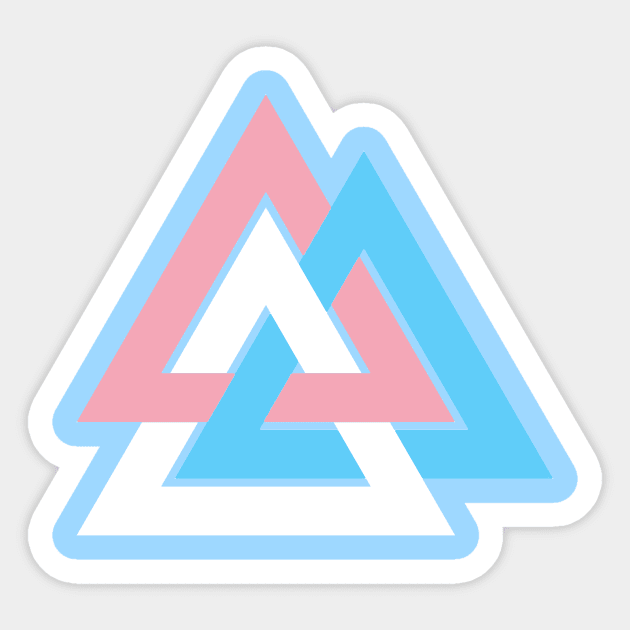 Transgender Pride Interlocking Triangles Sticker by VernenInk
